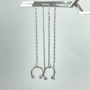 925 Sterling Silver Wrap Cuff Earrings Dainty Trendy Unsigned